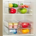thumbnail image 2 of Sindcom 6pcs Clear Organizers Bins with Lids, Stackable Plastic Storage Containers with Handles, 2 of 7