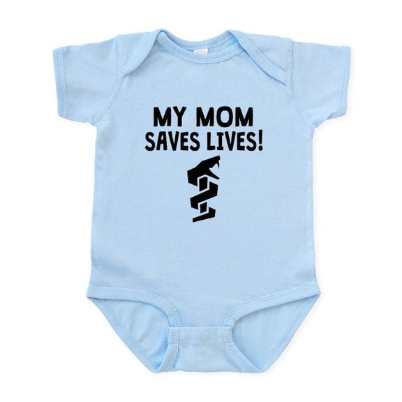 CafePress - My Mom Saves Lives Body Suit - Baby Light Bodysuit, Size Newborn - 24 Months