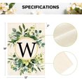 thumbnail image 5 of Monogram Letter W Floral Garden Flag 12x18 Inch Double Sided Outside, Family Last Name Initial Yard Outdoor Decoration, 5 of 6