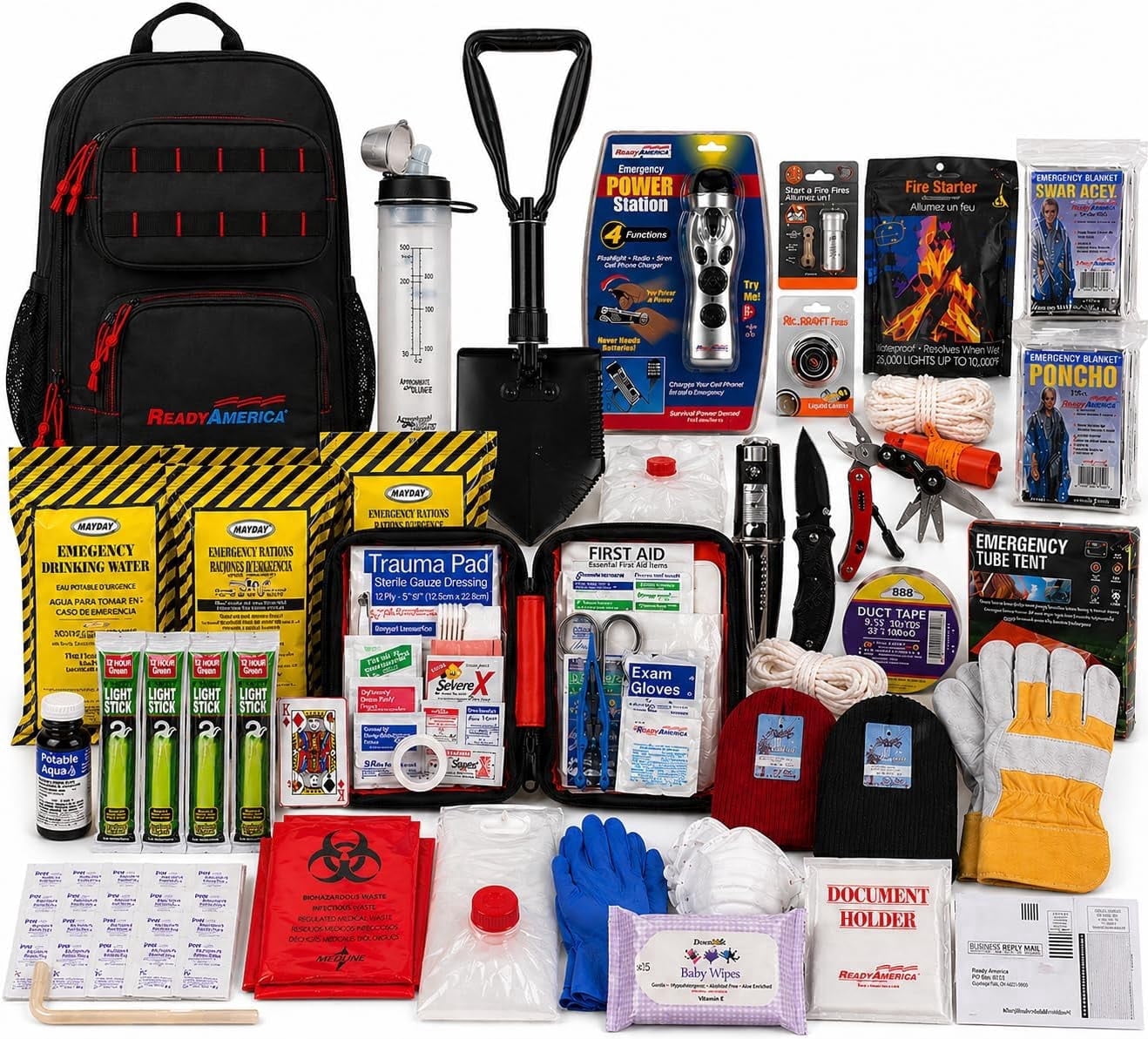 72 Hour Bug Out Backpack Bag Pack Survival Emergency Disaster Kit