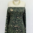 thumbnail image 2 of Army Green Taupe Leopard Skin Printed on French Terry Fabric, 2 of 2