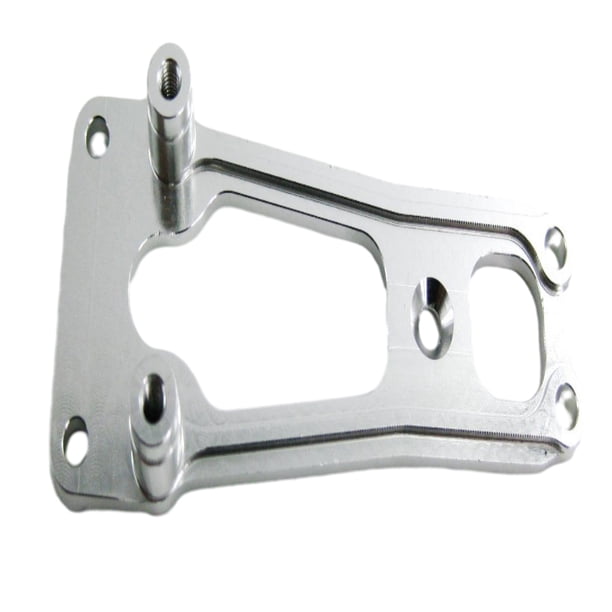 Ounissouiy Torre de choque frontal ajustable de aleación de aluminio para 1/10 WLtoys K949 10428 RC pieza de coche RC accesorios de coche piezas Kits de construcción modelo Plata