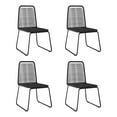 thumbnail image 1 of vidaXL Chaises d'Extérieur 4 Pcs Rotin Synthétique Noir, 1 of 5