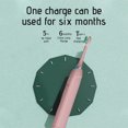 thumbnail image 4 of Home Gifts Matoen Electric Toothbrush with 6 Brush Heads, Cleaning Mode, IPX7 Water Resistants Newly Upgraded Electric Toothbrush, Charging for 4 Hours Can Last for 30 days-Pink, 4 of 9