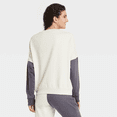 thumbnail image 2 of Women's Dog Mom Colorblock Graphic Sweatshirt - Off-White/Gray, XXLarge, 2 of 2