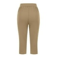 thumbnail image 5 of JJHGVB Capri Pants for Women Petite Capris for Women Petite Length Hiking Pants High Waisted Yoga Capris Lightweight Cropped Pants Soft Pajams Pants Yoga Pants Women'S Pants Khaki 2XL, 5 of 6