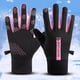 thumbnail image 4 of Guantes Para Correr En Clima Frío Guantes de invierno Bicicleta Warm Mittens Fleece TouchScreen (Black Pink), 4 of 6