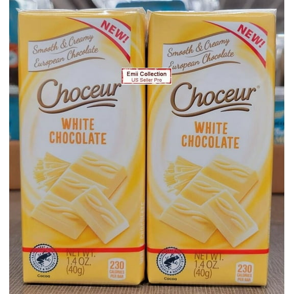 Choceur Smooth & Creamy European White Chocolate 7oz 200g (2 Bags)