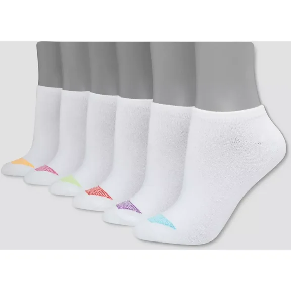 Hanes Premium Women's 6pk Cool Comfort Lightweight No Show Socks - 5-9