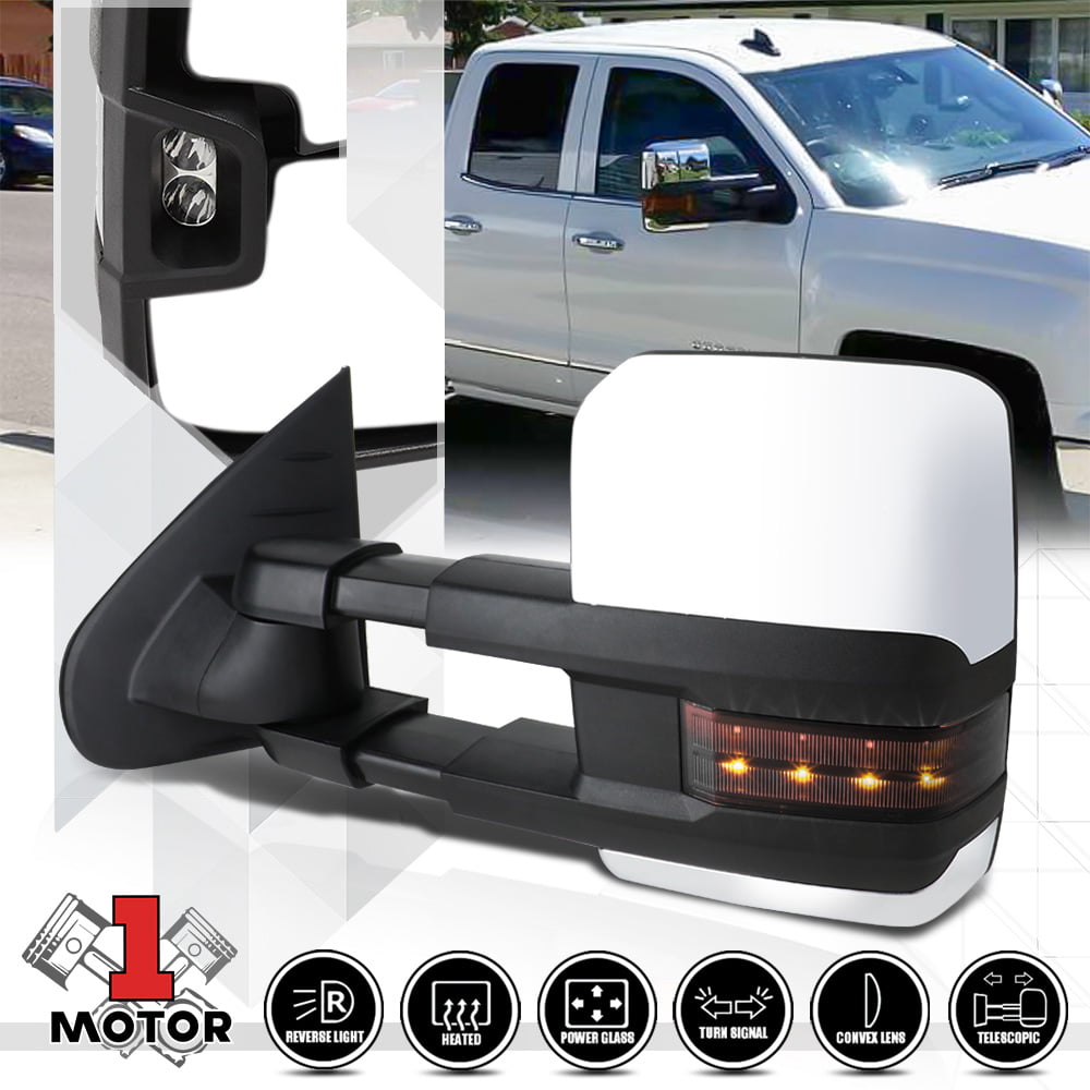 NEW 07-14 Silverado Sierra Driver Left Side TOW Mirror~Power+Heated+LED Signal