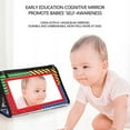 thumbnail image 2 of RUIG Tummy Time Floor Mirror for Baby Infant Toddler Kids with Teethers,Black and White High Contrast Baby Toys 0-6 Months, Foldable Sensory Development Toys for Infants Newborn,Washable, 2 of 6