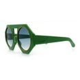 thumbnail image 6 of Circle Lens Victorian Octagon Flat Top Geometric Thick Plastic Sunglasses Green - Smoke, 6 of 8