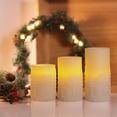 thumbnail image 2 of Hometrends Snow House Scene LED Pillar Candle Set with Remote Control, 2 of 5