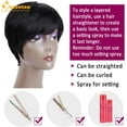 thumbnail image 3 of QUEENTAS 9" Human Hair Wig Short Wigs for Women Glueless Wigs Human Hair Black Wigs Pixie Cut Wigs with Bangs, 3 of 7