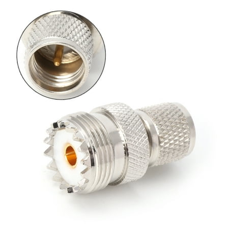 Mini UHF Male To UHF Female Jack Straight RF Connector Coaxial Converter Adapter