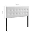 thumbnail image 7 of Modway Emily King Upholstered Vinyl Headboard in White, 7 of 7
