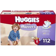 Huggies Little Movers Diapers Economy Plus, Size 6, 112 Count (packaging may vary)