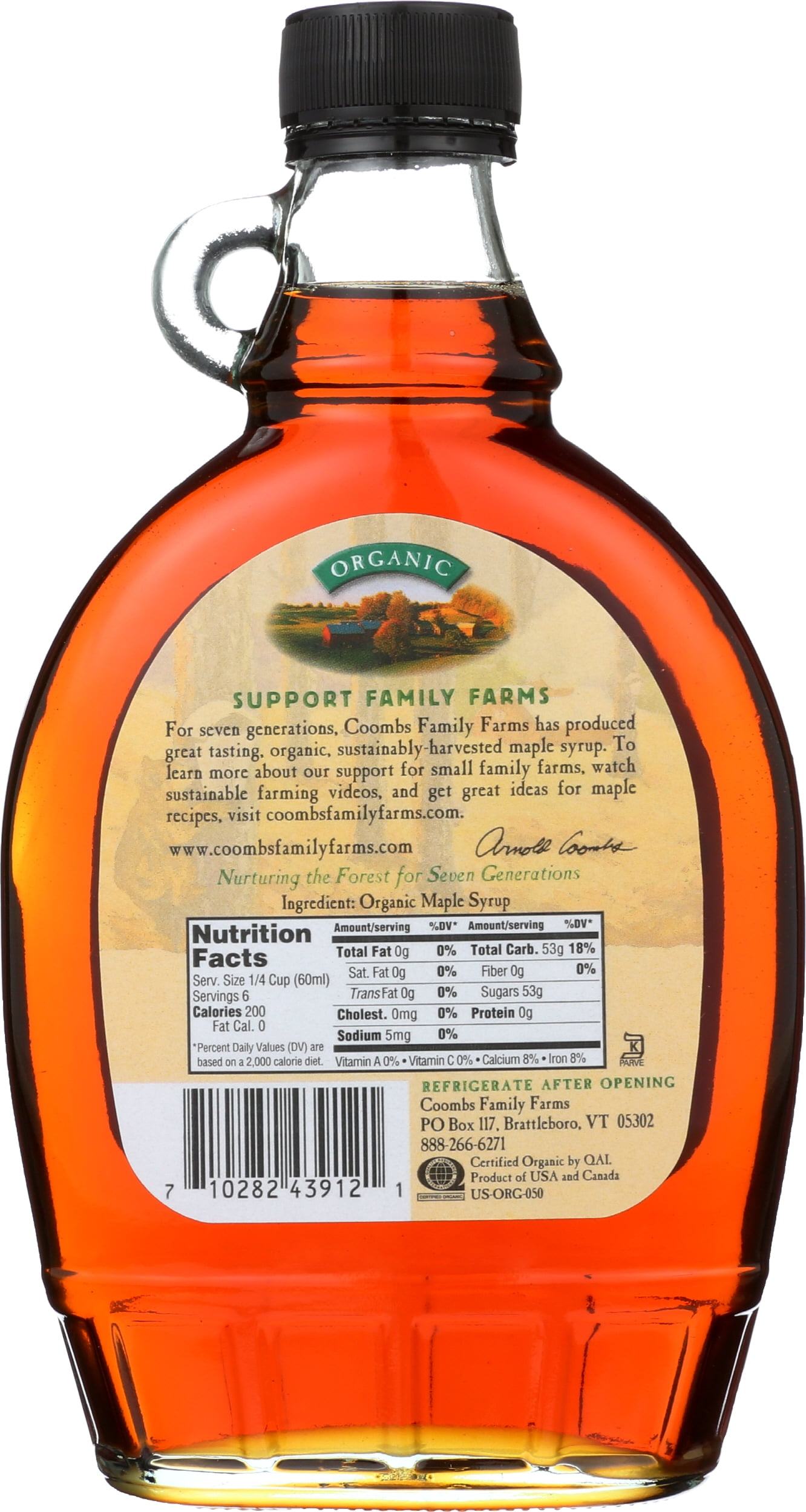 Pack of 12, Coombs Family Farms Grade A Dark Color Maple Syrup, 12 fl oz