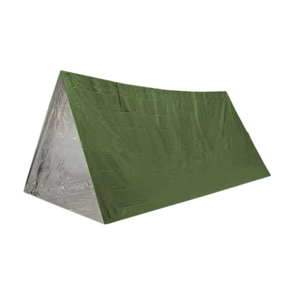 Tienda de campaña de emergencia para exteriores, portátil, resistente al desgarro, de instalación rápida, para 2 personas, refugio compacto para
