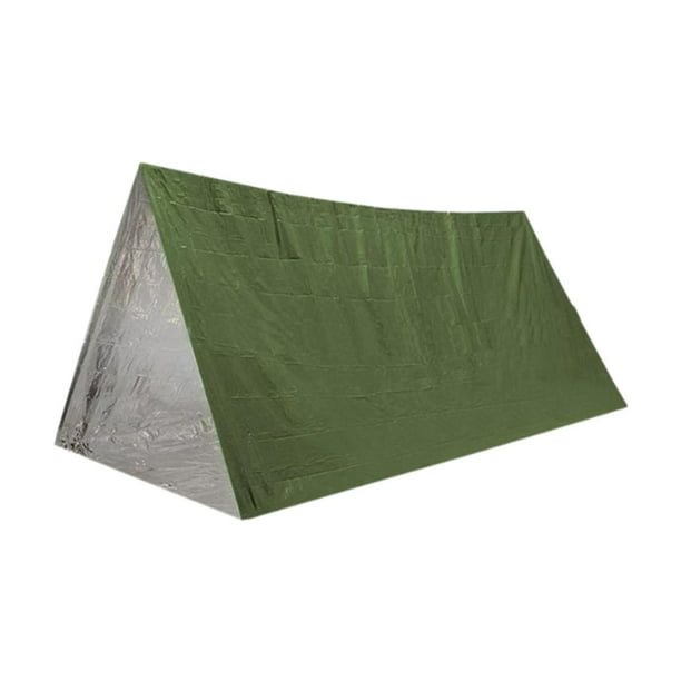Tienda de campaña de emergencia para exteriores, portátil, resistente al desgarro, de instalación rápida, para 2 personas, refugio compacto para