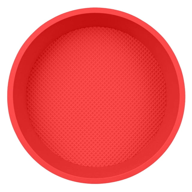 BINGLI Round Silicone Cake Pan Molds Silicone Cake Baking Tray Reusable Non-sticky Cheese Cake Pan Protector DIY Baking Accessories Cake Pastry Cake Mold (9.8 Inch)