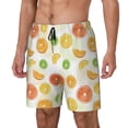 thumbnail image 1 of Kdxio Colorful Lemons Print Mens Swim Shorts with Mesh Lining, Breathable and Quick-Drying, Adjustable Waist, Privacy Pocket-Small, 1 of 6