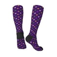 thumbnail image 4 of Balery Purple Mardi Gras Fun Novelty Socks Men'S Women'S Crew Socks Funny Crazy Novelty Socks Quirky And Cool Socks, 4 of 9