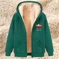 thumbnail image 2 of LEBONYARD Women's Trendy Plus Size Zipper Fuzzy Drawstring Hoodie Thicken Fleece Liner Comfy Solid Colored Long Sleeve Casual Loose Warm Jacket Coat, 2 of 5