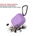 thumbnail image 2 of For Airpods 3 & Airpods 3rd Gen Silicone Case, AirPods 3 Case with Keychain, Njjex Shockproof Protective Premium Silicone Cover Skin for Apple Airpods 3rd Generation 2021 -Purple, 2 of 9