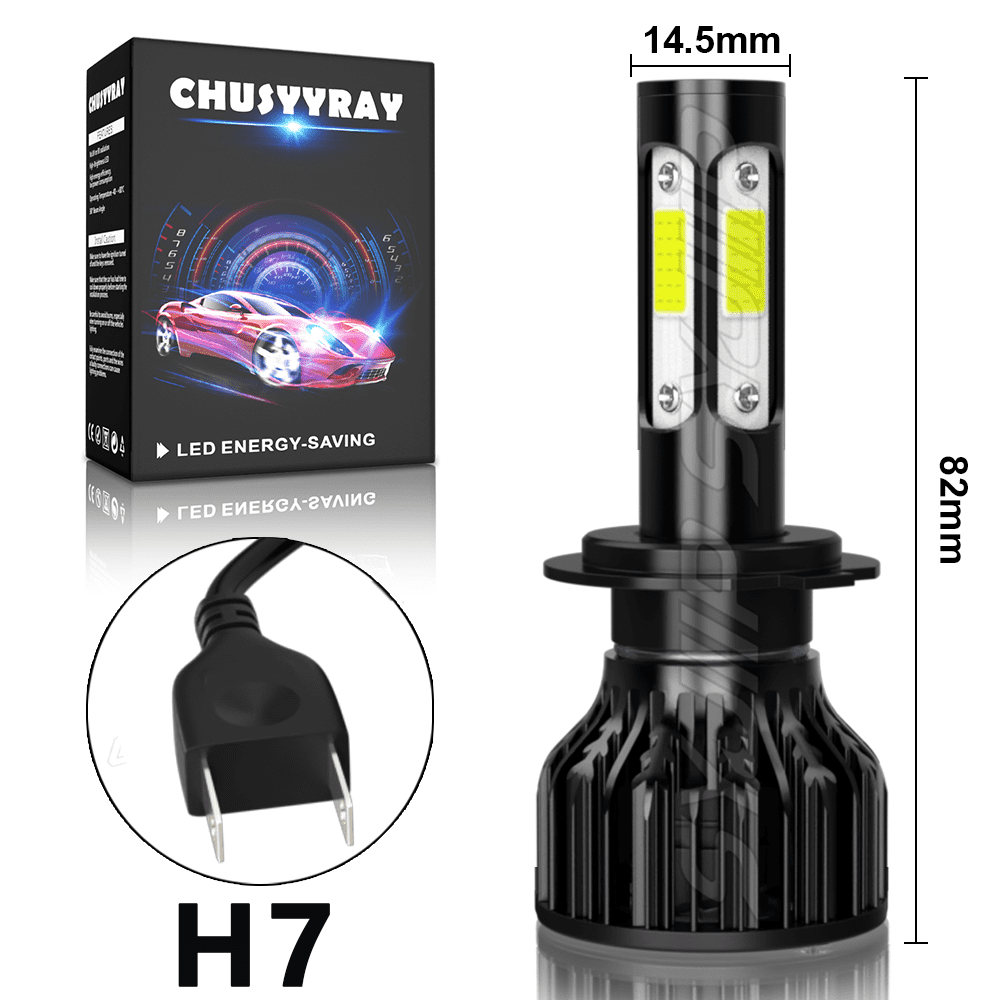 Periodic environment Applied 2X Luces Fuertes Para for Auto Coche Luz Carro Kit H7 LED Headlight Blanco  High/Low Bulbs - Walmart.com