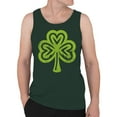thumbnail image 2 of Heart-Shaped Shamrock St. Patricks Day Symbol of Luck Men's Tank Top, 2 of 3