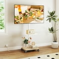 thumbnail image 7 of TAVR Furniture Modern Mobile TV Stand with Wheels for 32-60 inch Screen, White Rolling TV Stand with Power Outlet, 7 of 7