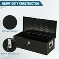 thumbnail image 2 of Heavy-Duty Truck Bed Tool Box — Large Lockable Storage Box — Side Handle — Weatherproof Black Storage Box for Pickup Trucks, Trailers, and RVs — Available in Multiple Sizes, 2 of 7