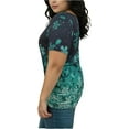 thumbnail image 2 of Summer Plus Size T-Shirt Ladies Cherry Blossom Print Round Neck Casual Short Sleeve, 2 of 5
