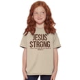 thumbnail image 4 of Jesus Strong Philippians 4:13 Bible Crewneck T Shirts Boy Girl Teen Brisco Brands XS, 4 of 6