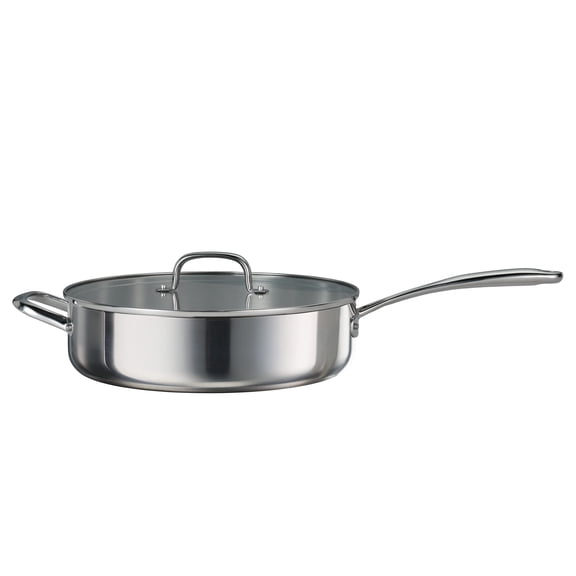 Tramontina Triverge 5 Quart Tri Ply Clad Stainless Steel Jumbo Cooker with Lid, Induction Ready and Oven Safe