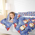 thumbnail image 2 of Manfei Kawaii Blue Penguin Queen Comforter Set for Kid, Antarctic Wildlife Bedding Comforter Set, Cute Christmas Animal Bedding Set, Ultra Soft Home Decor, 3pcs, 2 of 8
