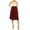 Burgundy, variant on Women's Plus Size Classic Solid Flared Lightweight Midi A-line Skirt