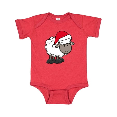 

Inktastic Christmas Santa Sheep Gift Baby Boy or Baby Girl Bodysuit