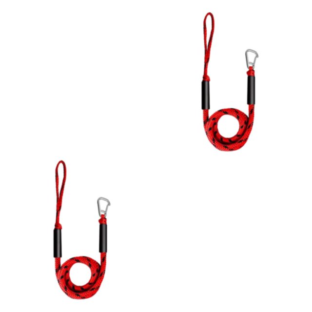 Baohd 2piece Dock Line Rope Wide Range Of Uses Easy To Fix And Expandable Strong Load-bearing Capacity Mooring Rope For Boat red black 2Set