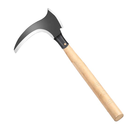 Yeacher High manganese steel double chopping sickle long handle lawn mower multifunctional mountain fishing outdoor agricultural tool for cutting trees and hatchet High-strength steel cutting and cu