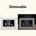 thumbnail image 3 of 7 Inch Digital Clock, Auto Dimming, 8 Languages, Non-Abbreviated Week, Month and Date Display, for Elderly, EU Plug 110-240V, 3 of 4