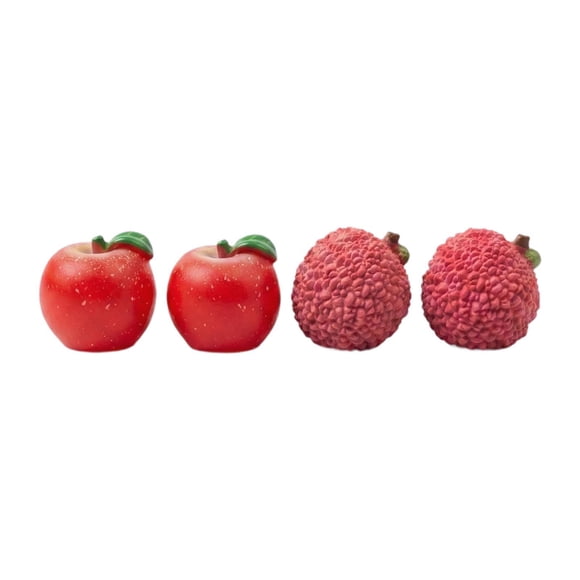 4 adornos para el salpicadero del coche con forma de fruta: figuras de frutas, esculturas, adornos para la consola central, escritorio, dormitorio