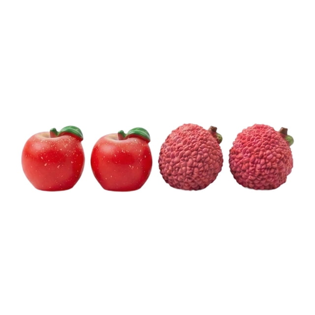 4 adornos para el salpicadero del coche con forma de fruta: figuras de frutas, esculturas, adornos para la consola central, escritorio, dormitorio