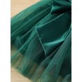 thumbnail image 4 of Toddler Puffy Tutu Dress, Baby Girls Tulle Sleeveless Princess Party Dresses, Christmas Mesh Bow Ruffle Party Wedding Pageant Gown Green 6 Months-12 Months, 4 of 7