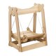 thumbnail image 3 of Hamaca de madera para gatos, cama, tumbona, marco estable, cuerda para rascar, juguete de actividad para mascotas Madera de oído, 3 of 9
