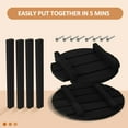 thumbnail image 4 of Nalone HDPE Adirondack Outdoor Side Table, Double Layer With Shelf All Weather Use Patio End Table, Outside Coffee Side End Table, Black, 4 of 7