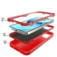 thumbnail image 3 of Slim Heavy Duty Case for iPhone 15 Plus with Tempered Glass Screen Protector - Red, 3 of 5