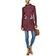 thumbnail image 3 of Planet Gold Juniors' Ripped Turtleneck Tunic Sweater Dry Rose S, 3 of 3