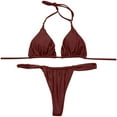 thumbnail image 3 of Women's High Cut Lace Solid Bikini Set S-XL, 3 of 7